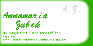 annamaria zubek business card